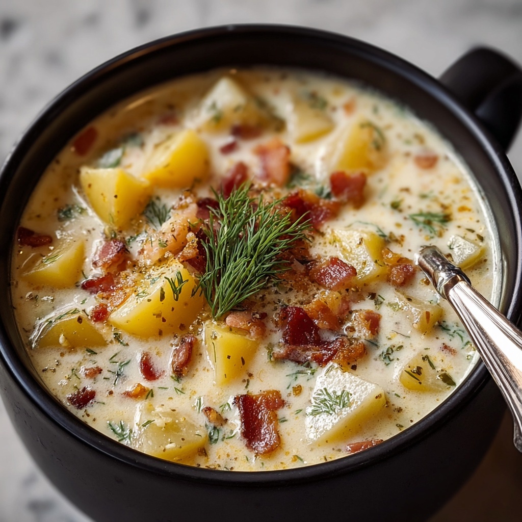 Creamy Slow Cooker Potato Bacon Soup for Ultimate Comfort Recipe - Recipe Image