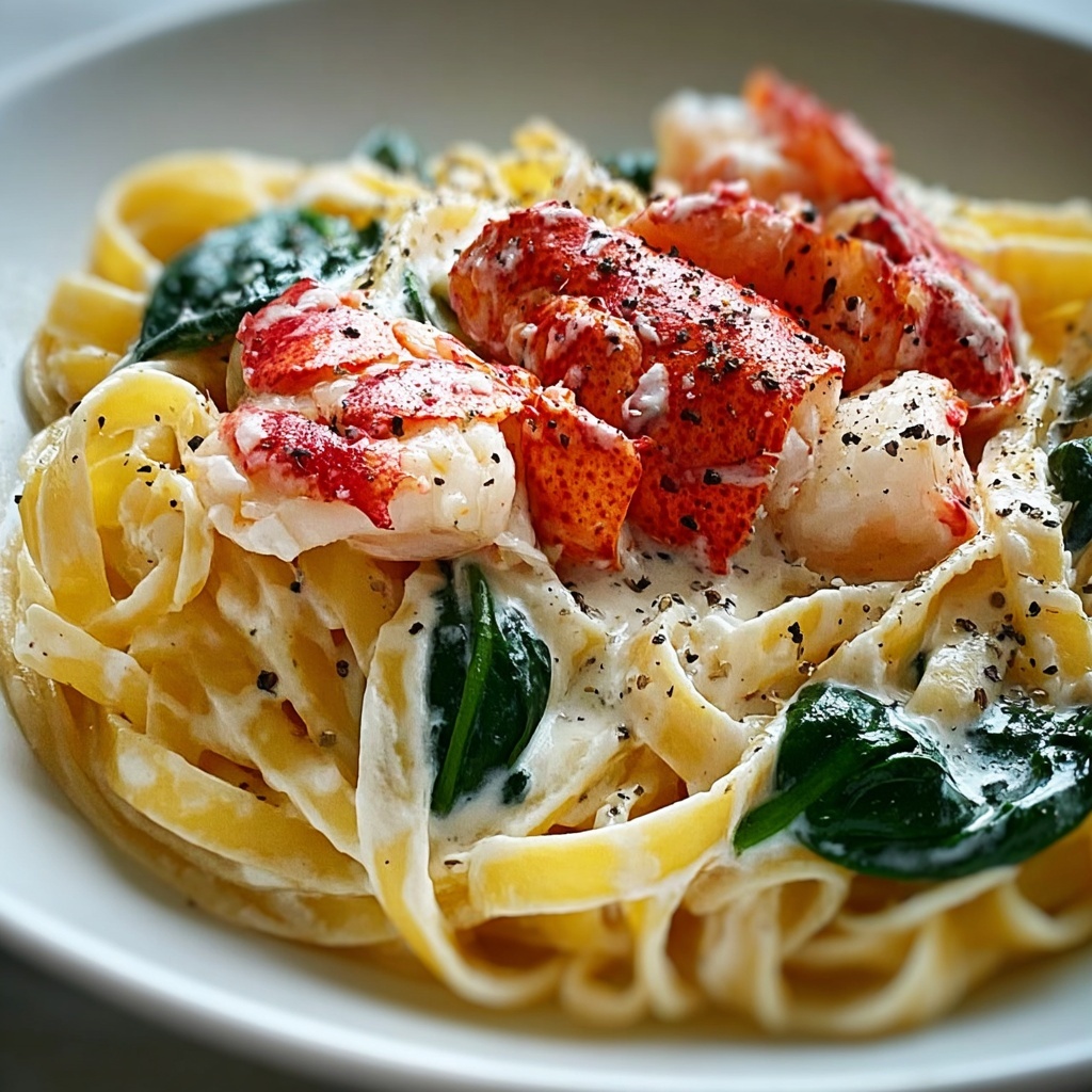 Irresistibly Creamy Lobster Alfredo Pasta for Date Night Delight Recipe - Recipe Image