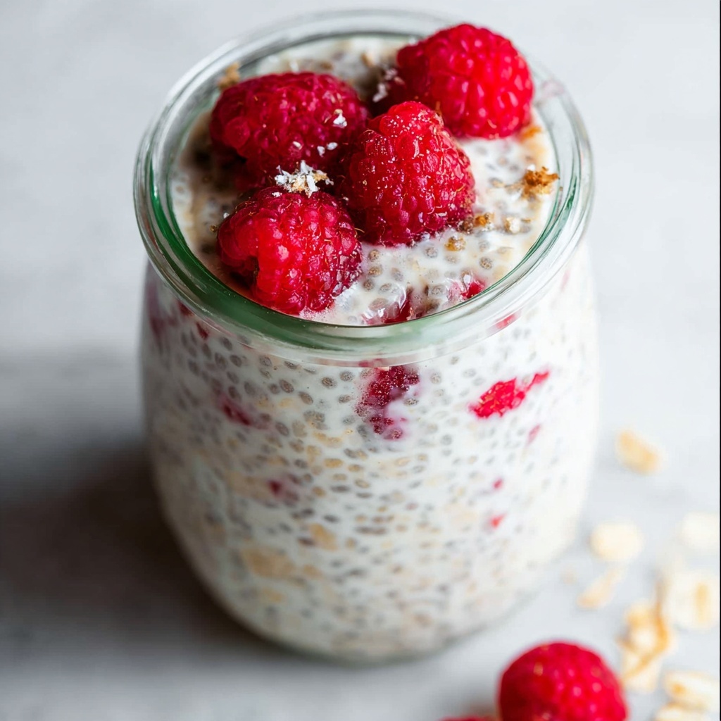 Raspberry Coconut Overnight Oats Recipe - Recipe Image