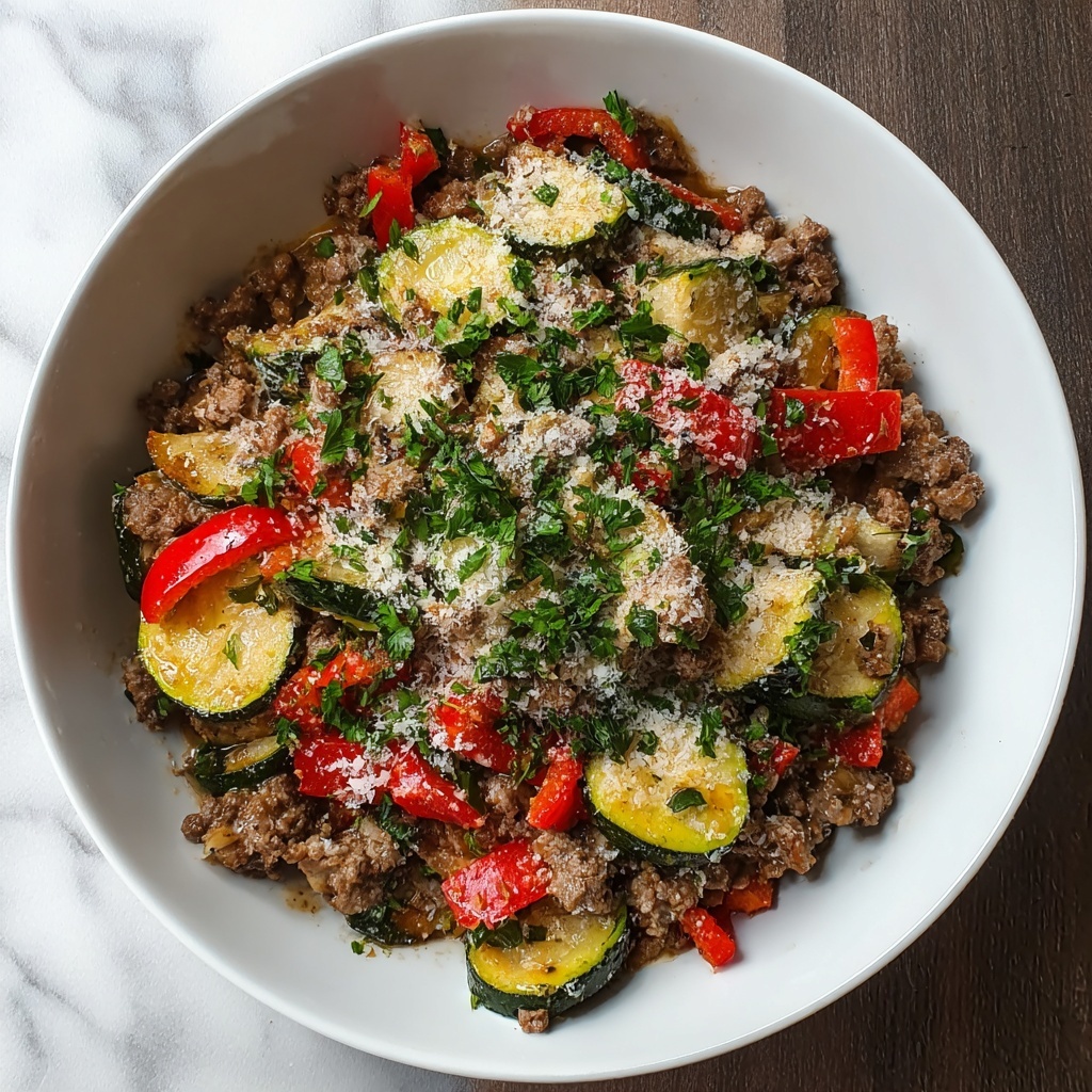 Hamburger and Zucchini Skillet Recipe - Recipe Image