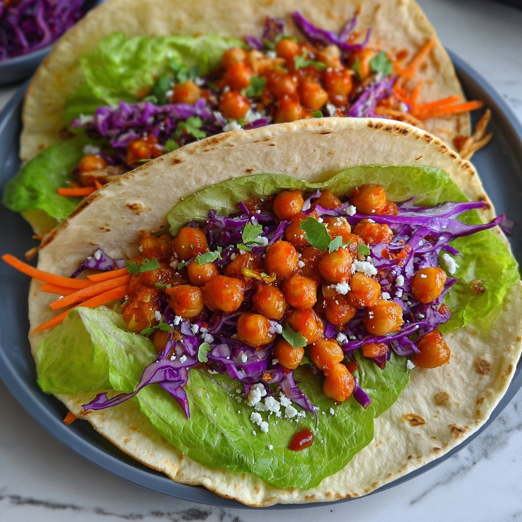 Spicy Buffalo Chickpea Wraps Recipe - Recipe Image