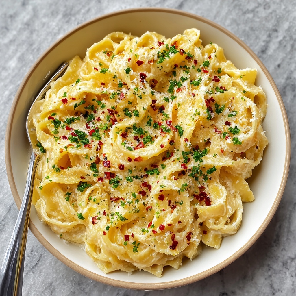 One Pot Creamy Garlic Pasta Recipe - Recipe Image