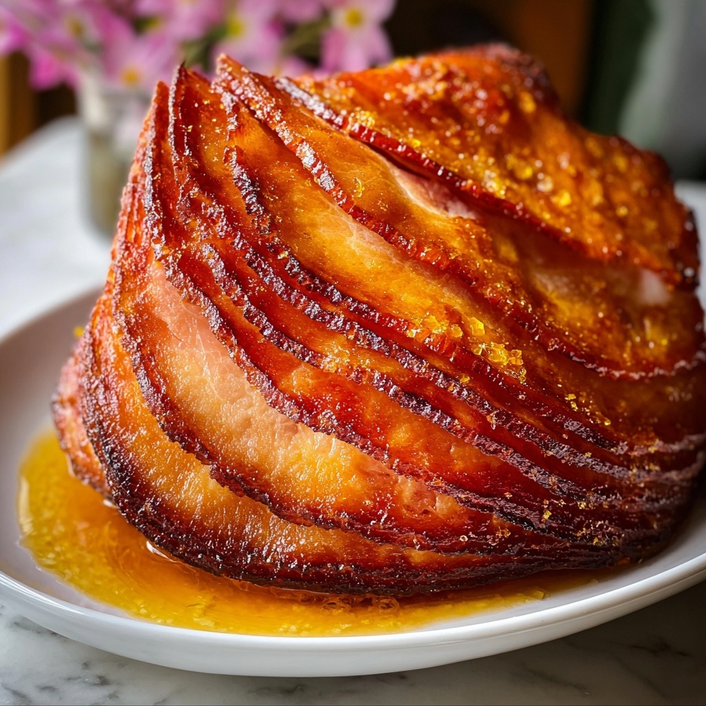 Honey-Glazed Baked Spiral Ham Recipe - Recipe Image
