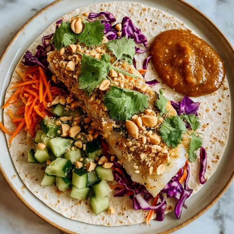 Thai Peanut Chicken Wraps with Creamy Homemade Sauce Recipe