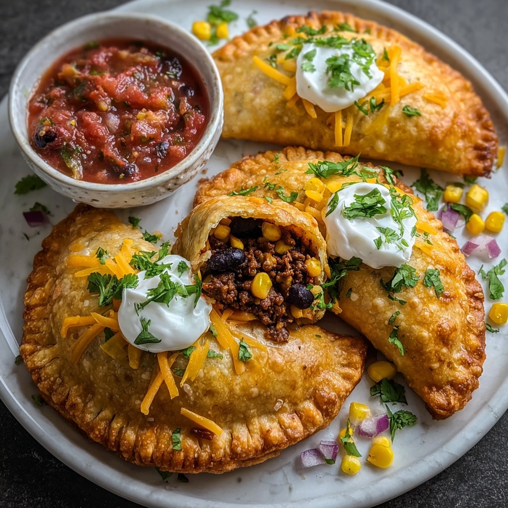 Spicy Crispy Mexican Taco Pockets Recipe - Recipe Image