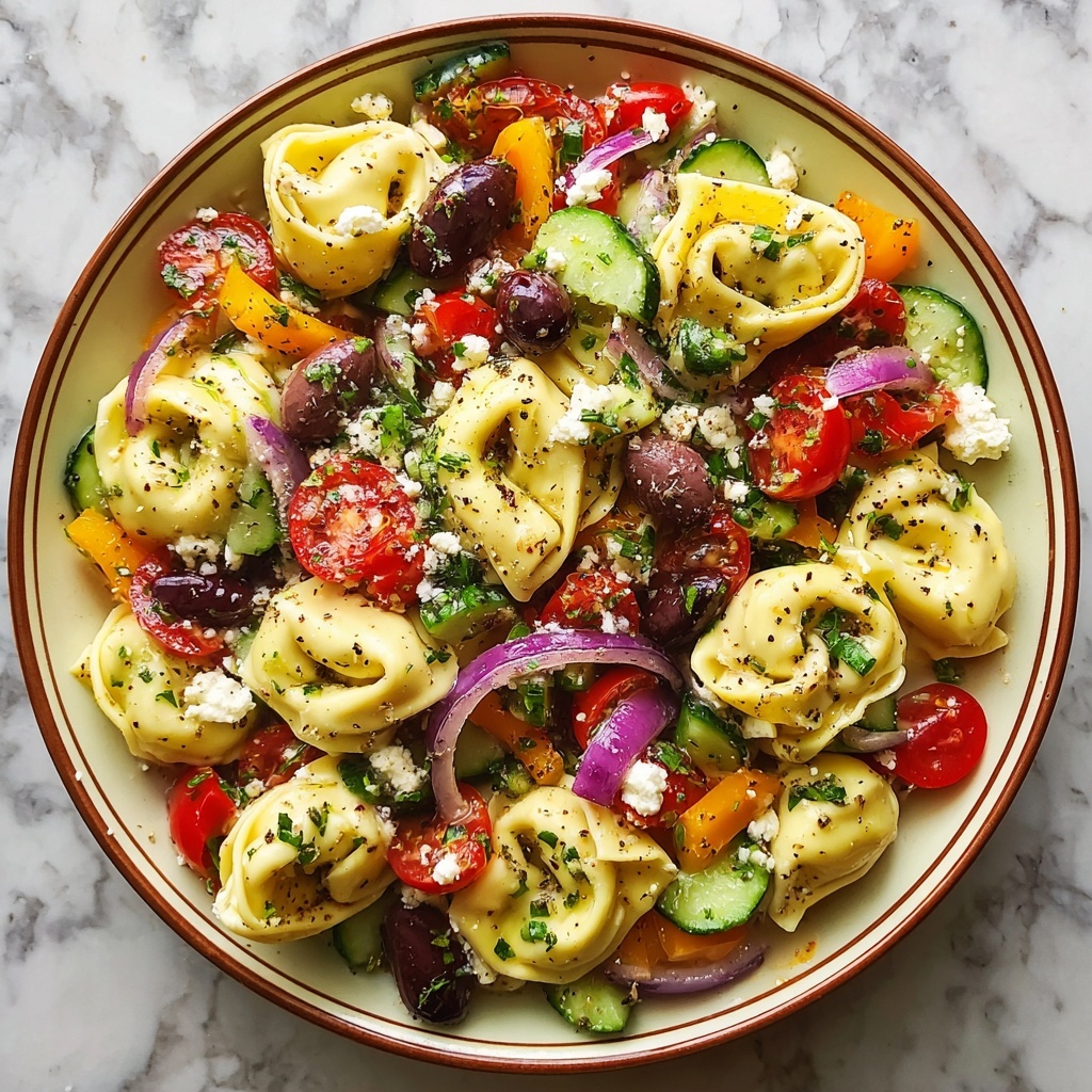Italian Tortellini Pasta Salad Recipe - Recipe Image