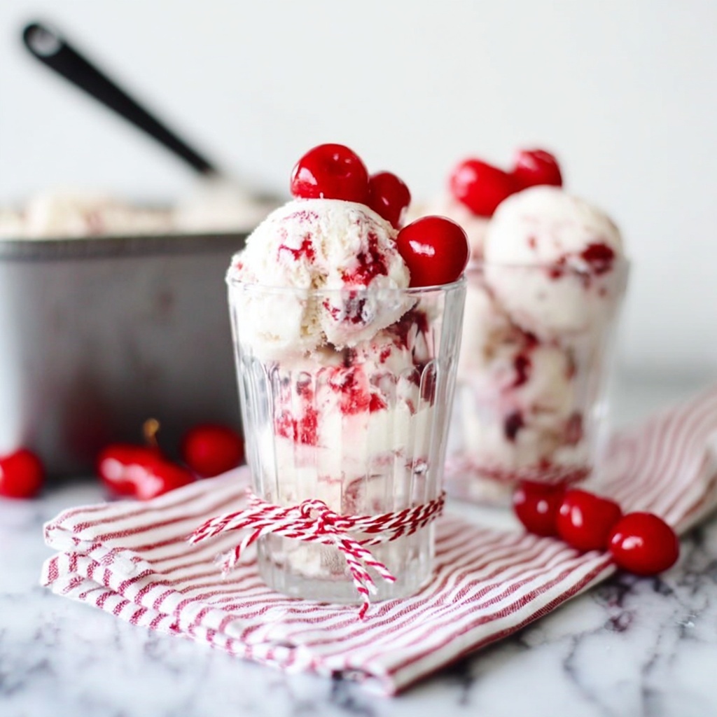 No-Churn Cherry Ice Cream Recipe - Recipe Image