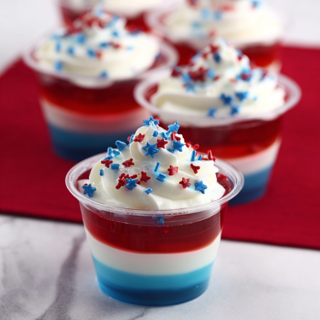 4th of July Patriotic Jello Shots Recipe - Recipe Image