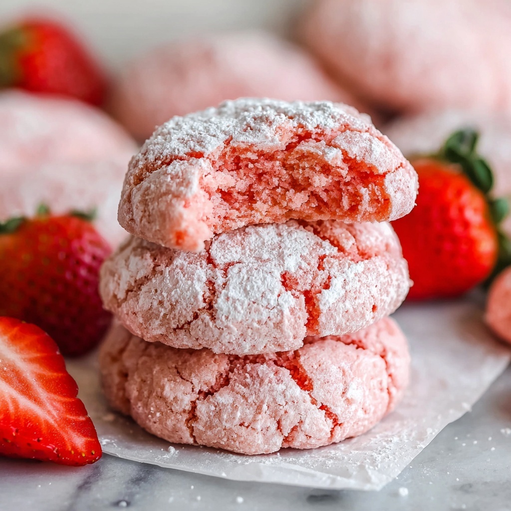 Strawberry Lemon Crinkle Cookies Recipe - Recipe Image