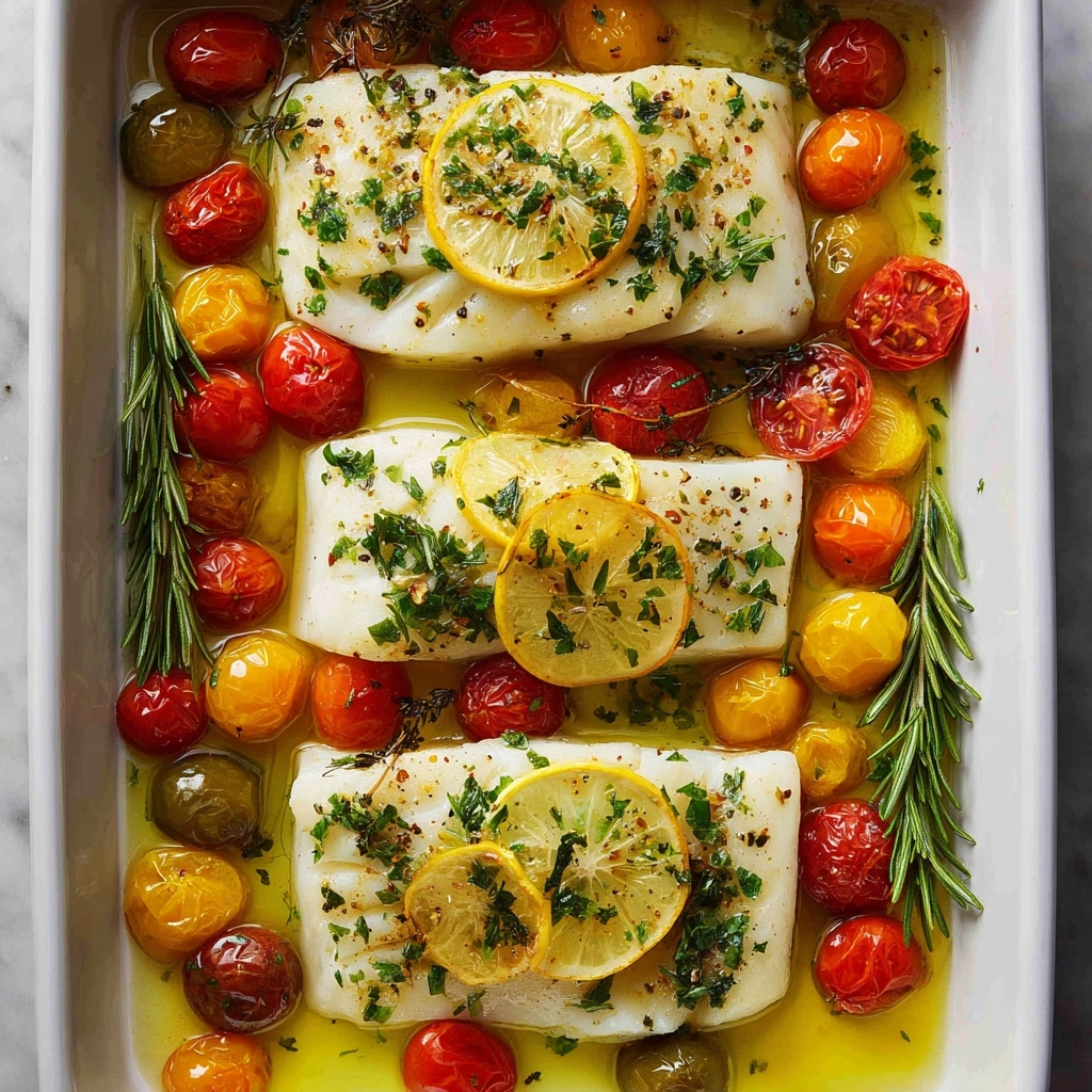 Easy Mediterranean Baked Fish Recipe - Recipe Image