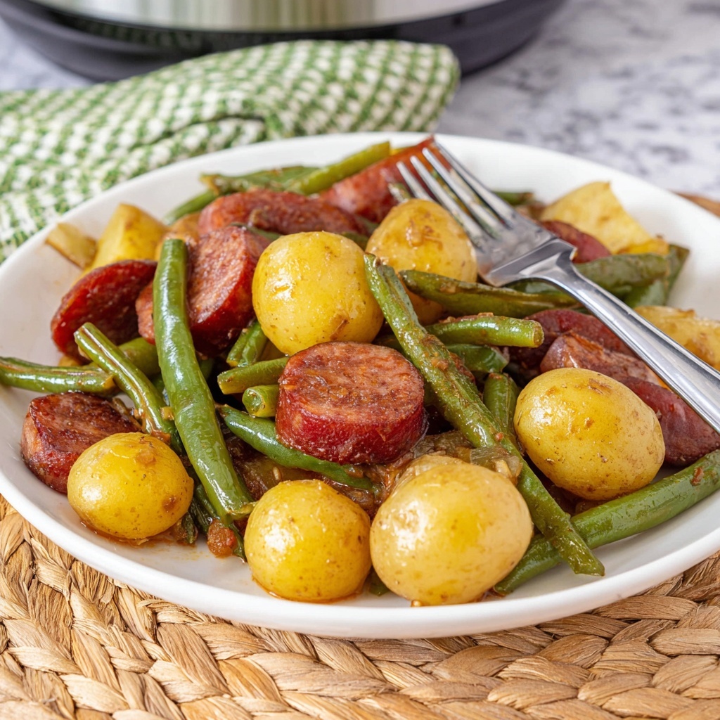 Crockpot Sausage and Potatoes Recipe - Recipe Image