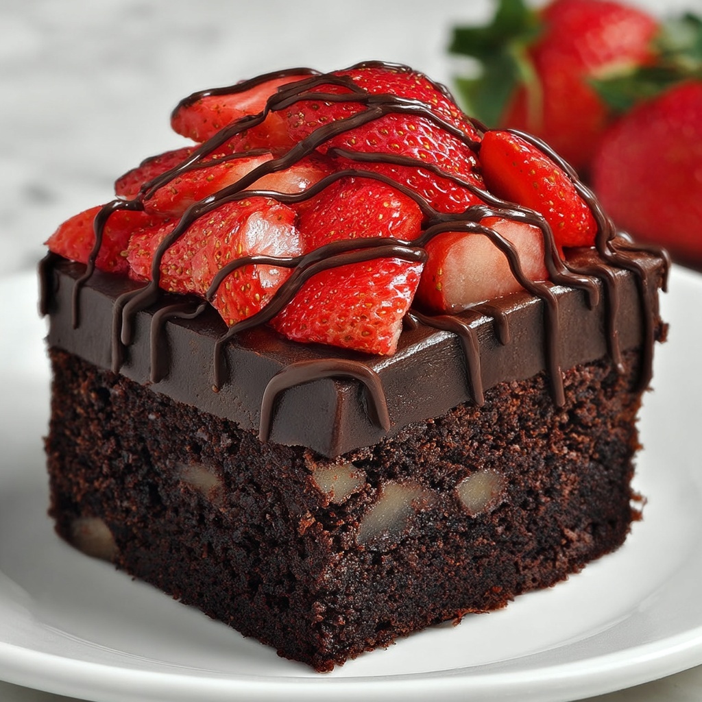 Chocolate Strawberry Brownies Recipe - Recipe Image