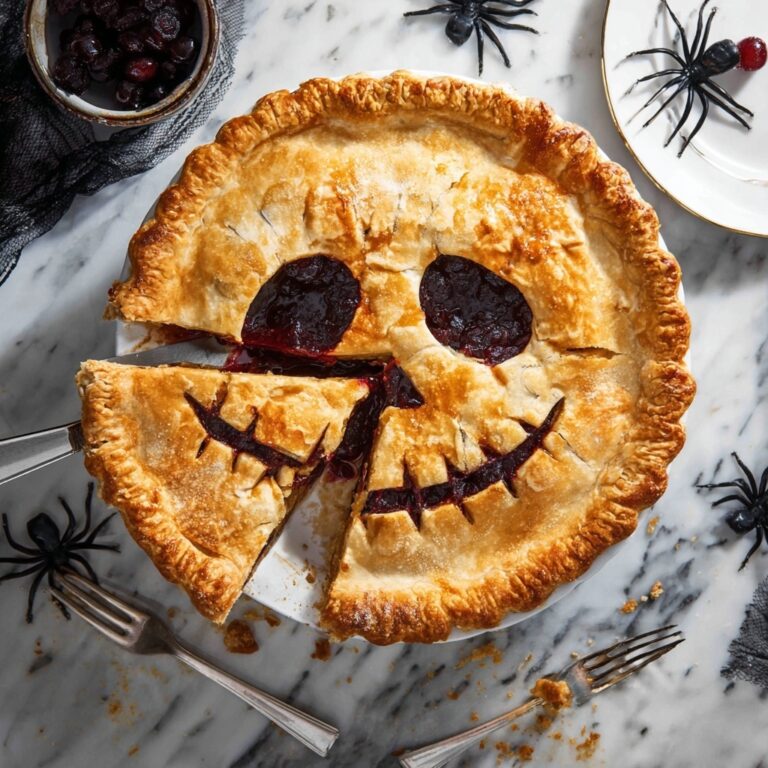 Halloween Cherry Skull Pie Recipe