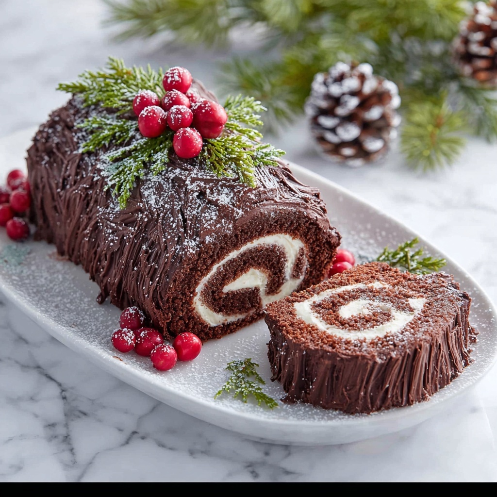 Yule Log Cake Recipe - Recipe Image