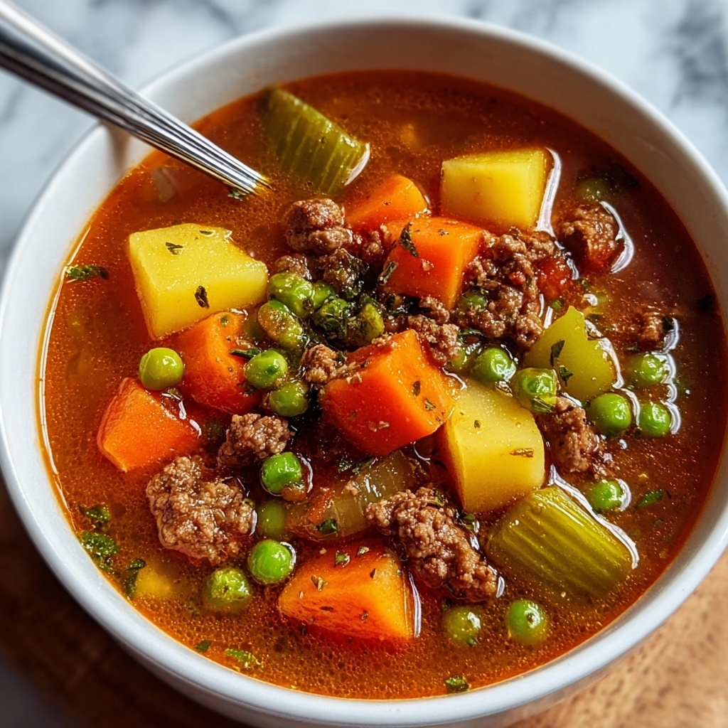 Hearty Vegetable Beef Soup Classic for Cozy Comfort Recipe - Recipe Image