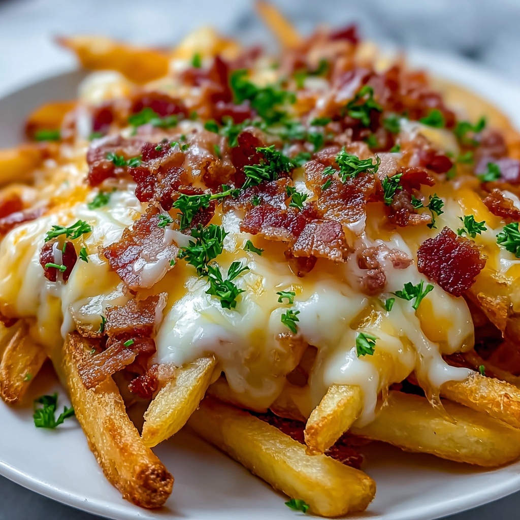 Irresistibly Loaded Bacon Cheese Fries for Ultimate Comfort Recipe - Recipe Image