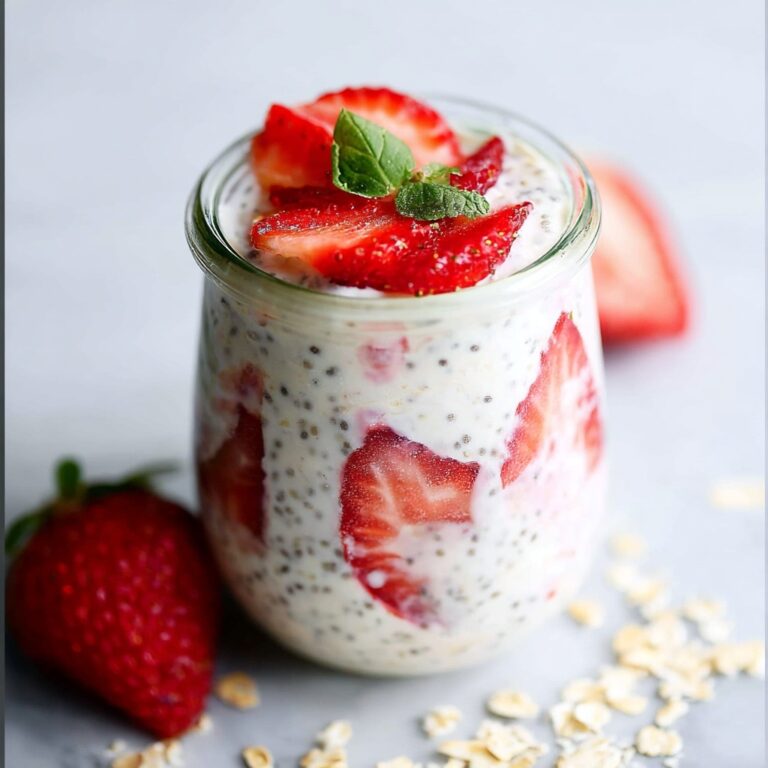 Strawberry Peanut Butter Overnight Oats Recipe