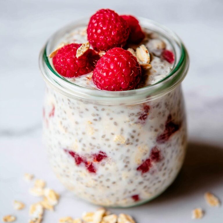 Raspberry Coconut Overnight Oats Recipe