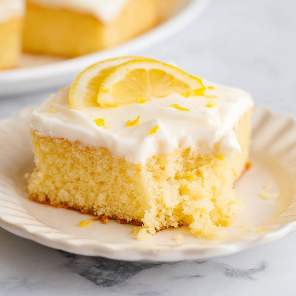 Lemon Sheet Cake with Lemon Cream Frosting Recipe - Recipe Image