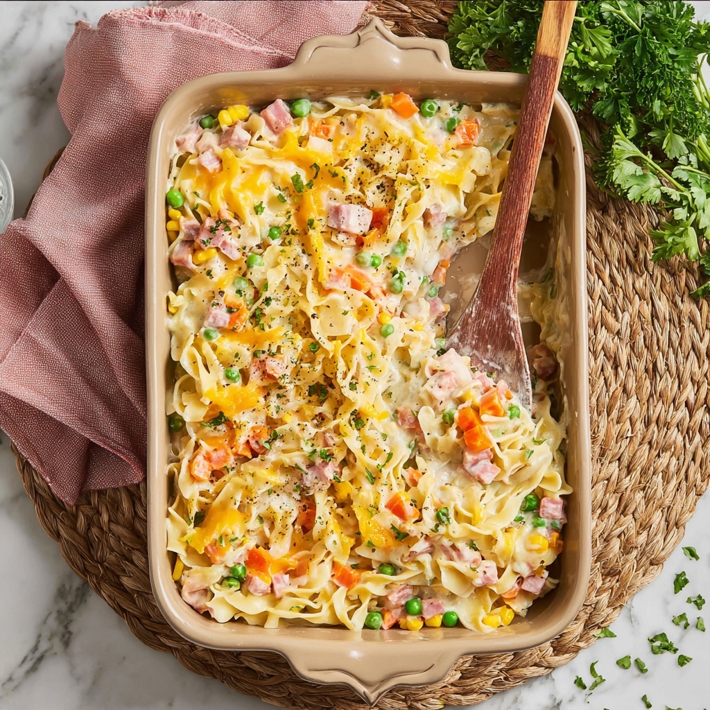 Ham and Noodle Casserole Recipe - Recipe Image