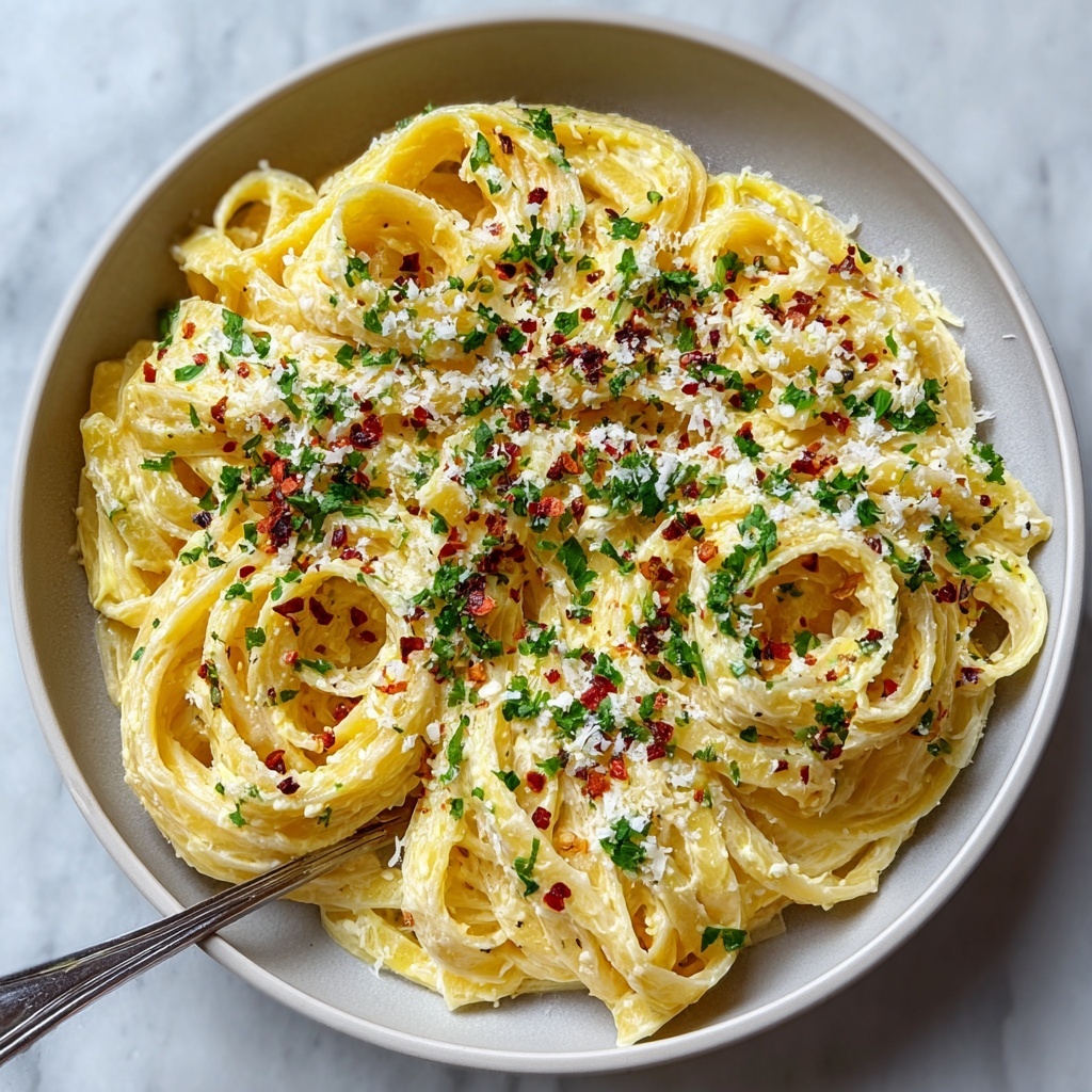 One Pot Creamy Garlic Pasta Recipe - Recipe Image