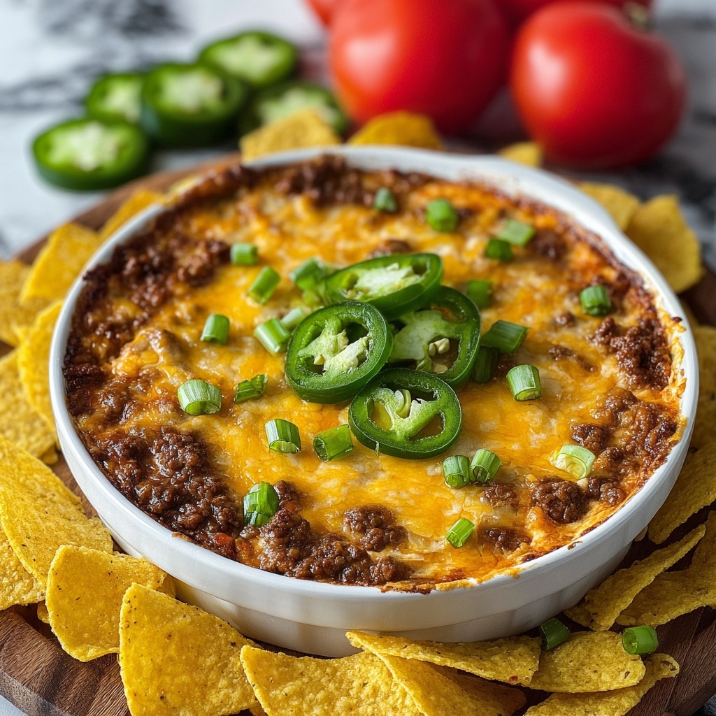 Cheesy Spicy Tex-Mex Football Dip Recipe - Recipe Image