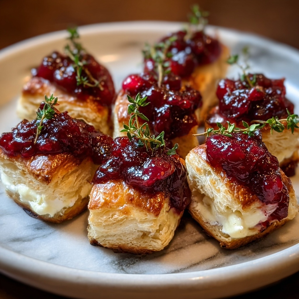 Mini Cranberry Brie Bites Recipe - Recipe Image