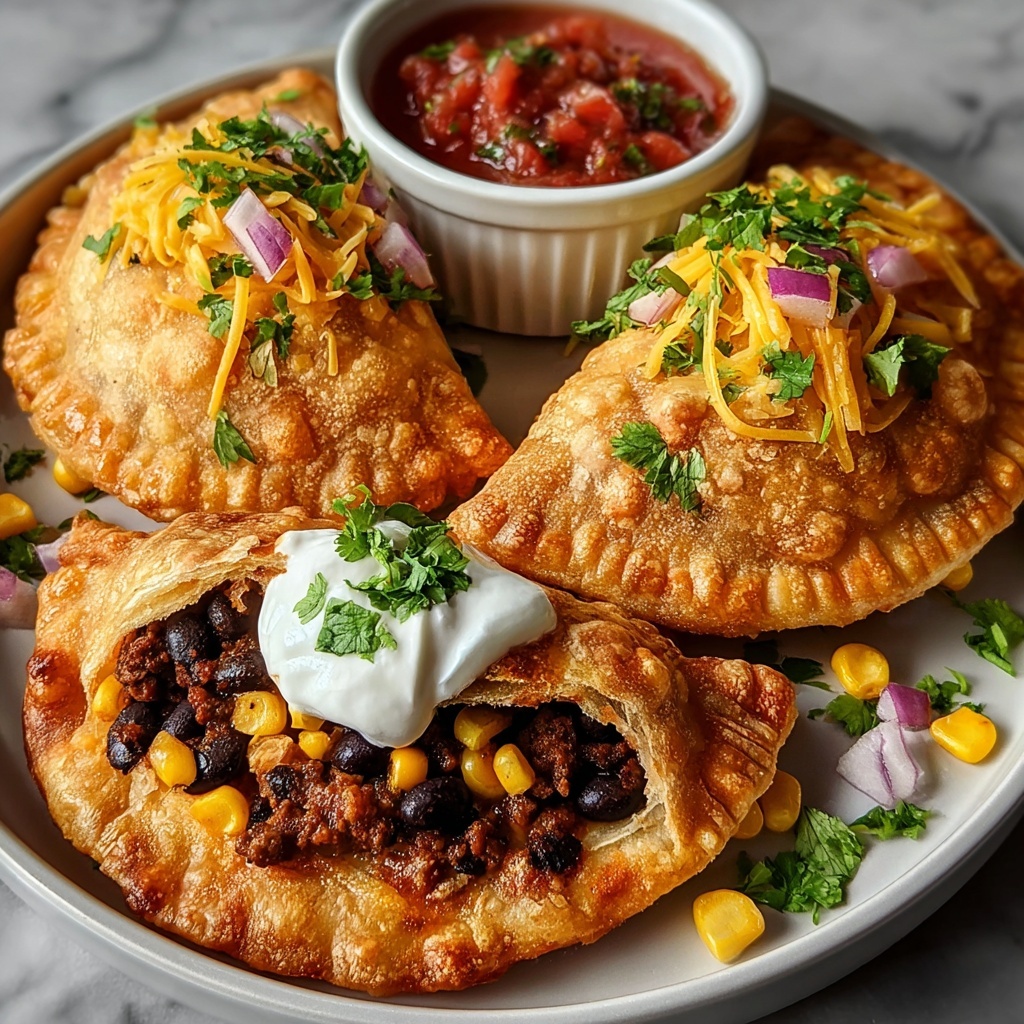 Spicy Crispy Mexican Taco Pockets Recipe - Recipe Image
