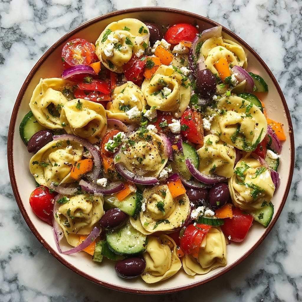 Italian Tortellini Pasta Salad Recipe - Recipe Image