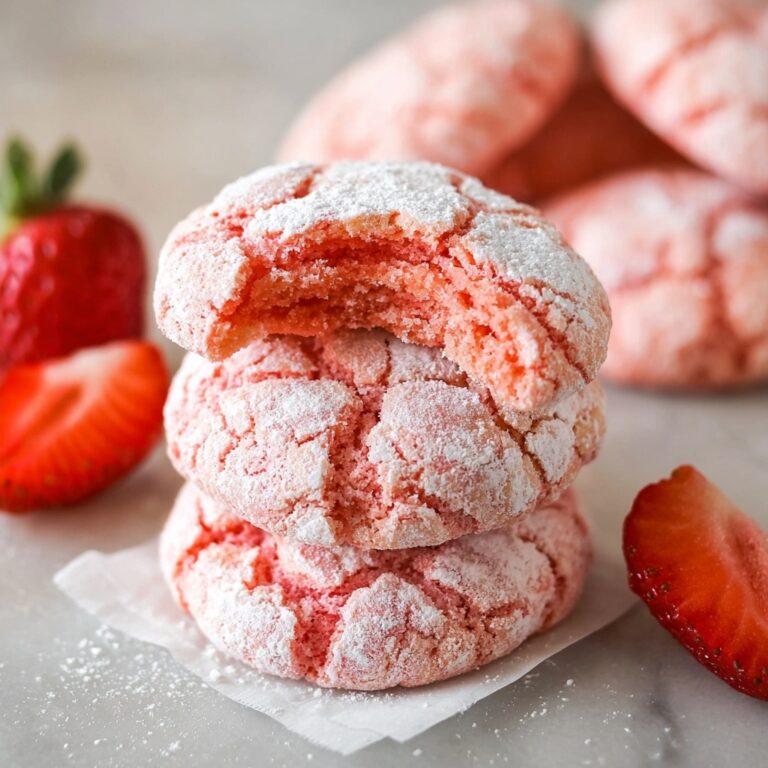 Strawberry Lemon Crinkle Cookies Recipe