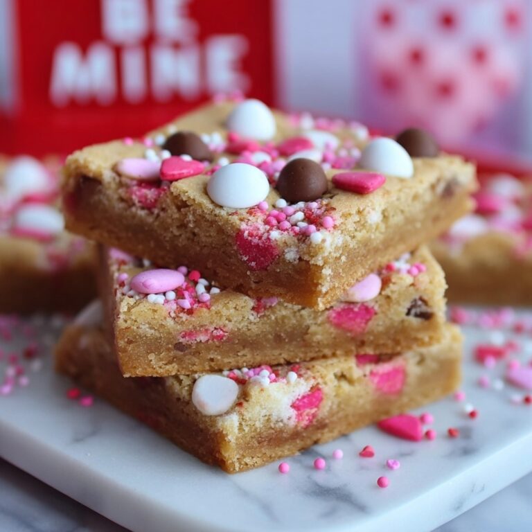 Valentine Peanut Butter Cookie Bars Recipe