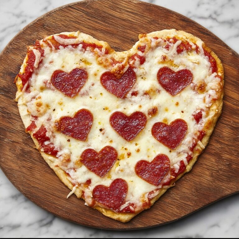 Heart Shaped Pizza for Valentine’s Day Recipe