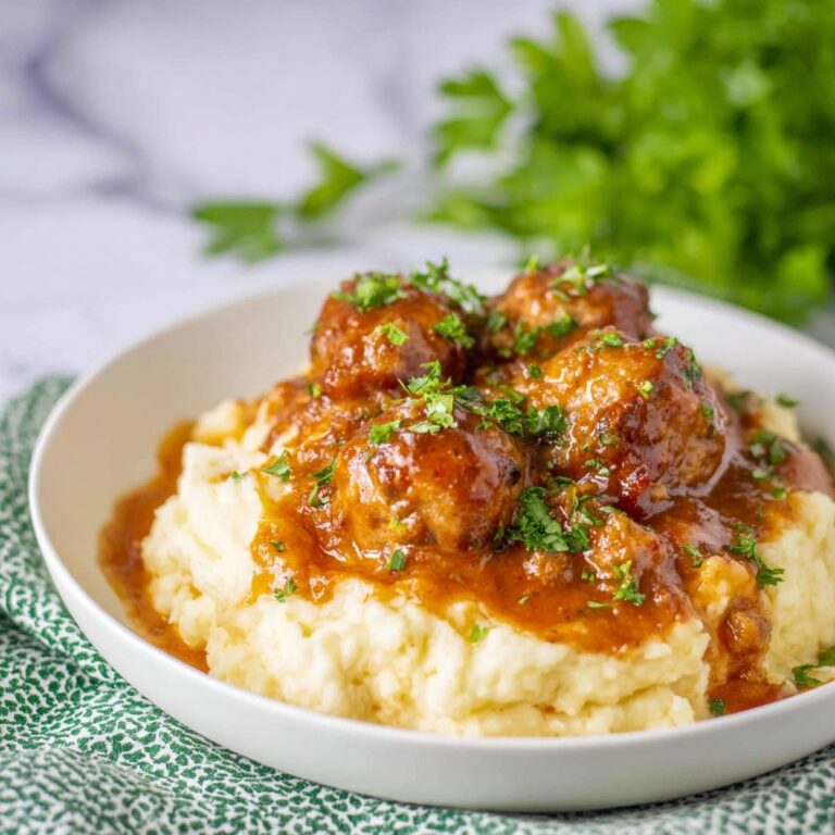 Salisbury Steak Meatballs in Brown Gravy Recipe