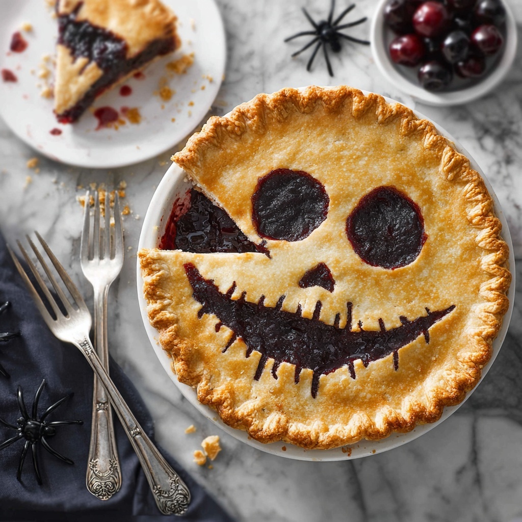 Halloween Cherry Skull Pie Recipe - Recipe Image