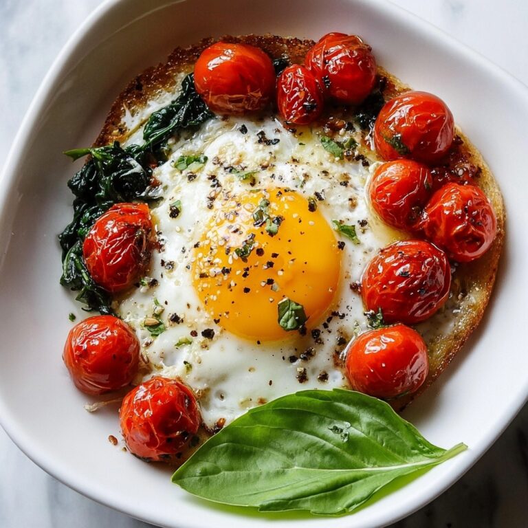 Baked Feta Eggs with Roasted Cherry Tomatoes and Vegetables Recipe