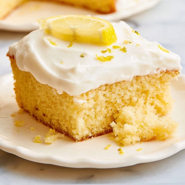 Lemon Sheet Cake with Lemon Cream Frosting Recipe