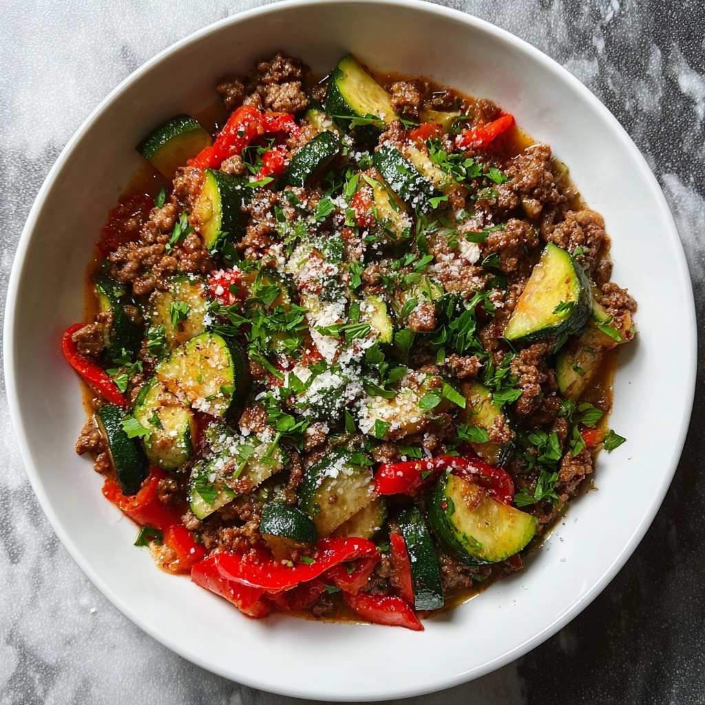 Hamburger and Zucchini Skillet Recipe - Recipe Image