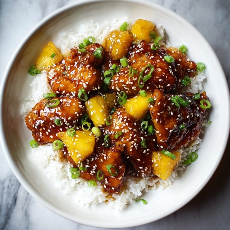 Sweet & Sticky Pineapple Bourbon Chicken Recipe