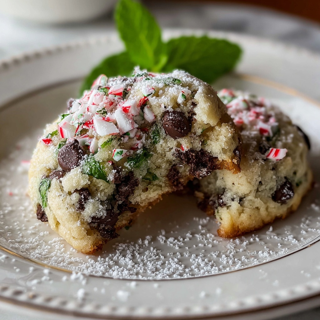 Mint Chocolate Chip Snowball Cookies Recipe - Recipe Image