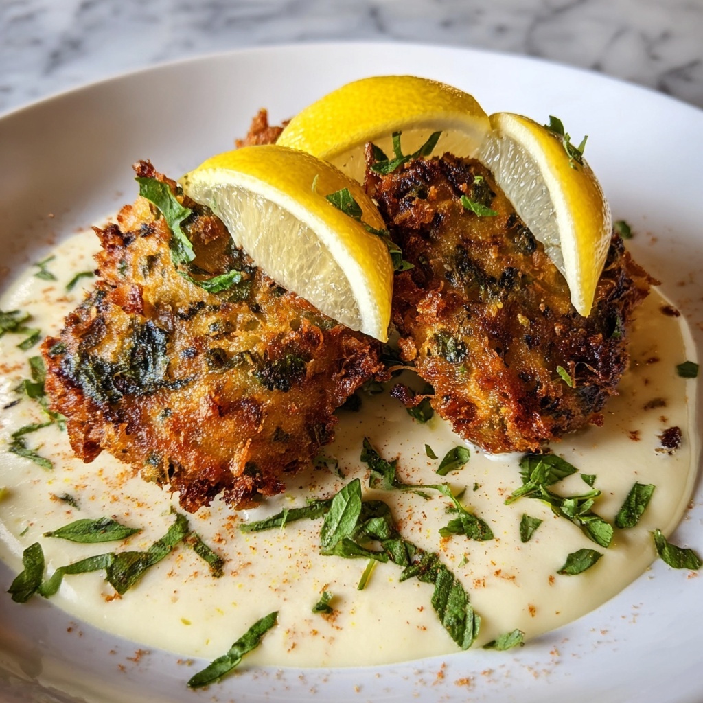 Lemon Pecorino Crusted Chicken with Creamy Lemon Sauce Recipe - Recipe Image