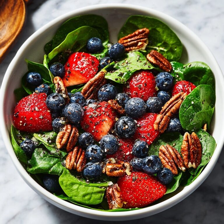Strawberry Spinach Salad with Feta and Toasted Pine Nuts Recipe