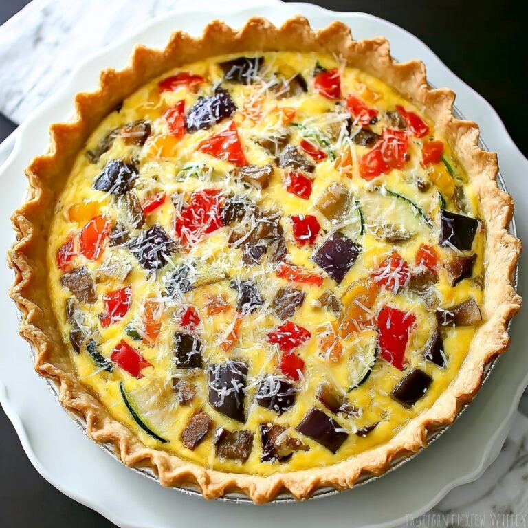 Colorful Vegetable and Mozzarella Quiche Recipe