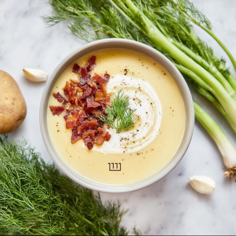 Potato, Leek, and Fennel Soup with Crispy Bacon Recipe
