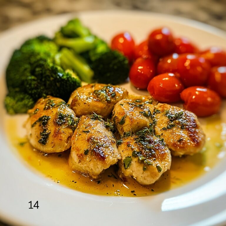 Garlic Herb Chicken with Cherry Tomatoes & Broccoli Recipe