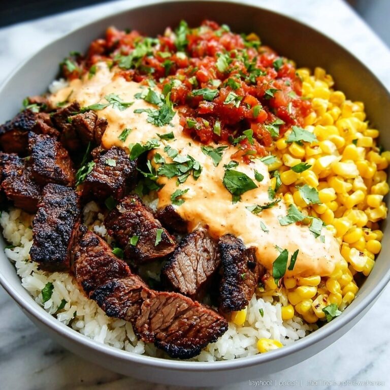 Korean BBQ Beef Bowl with Corn & Creamy Sauce Recipe