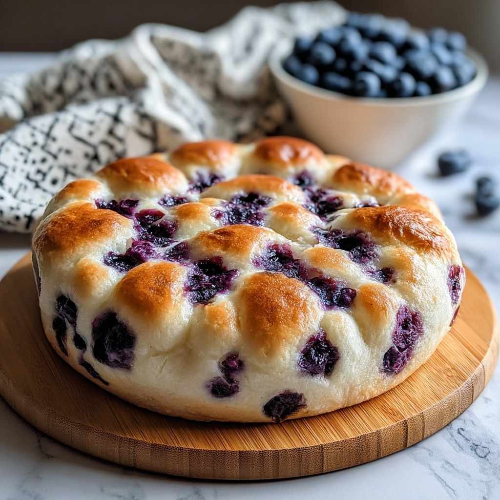 Fluffy Cottage Cheese Blueberry Cloud Bread Recipe - Recipe Image