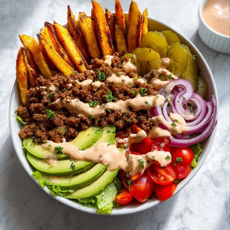 Paleo Burger Bowls with Crispy Fries Recipe