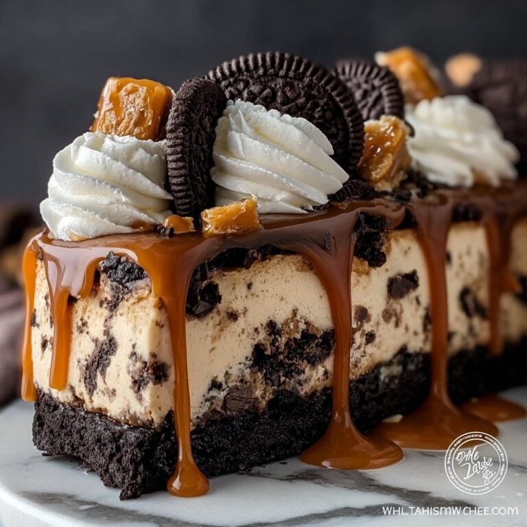 Caramel Reese’s Oreo Cheesecake Recipe