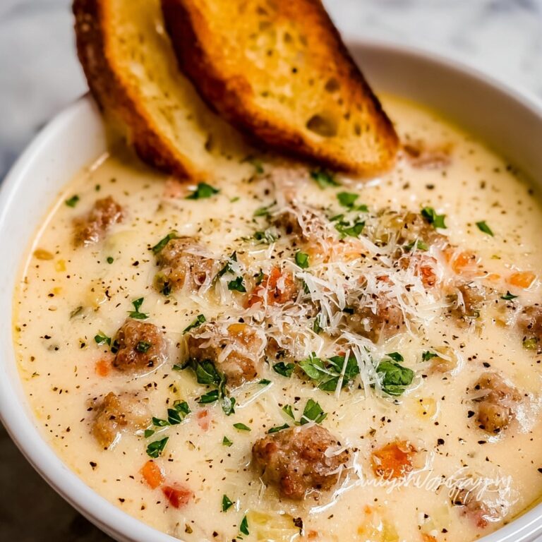 Creamy Parmesan Italian Sausage Soup Recipe
