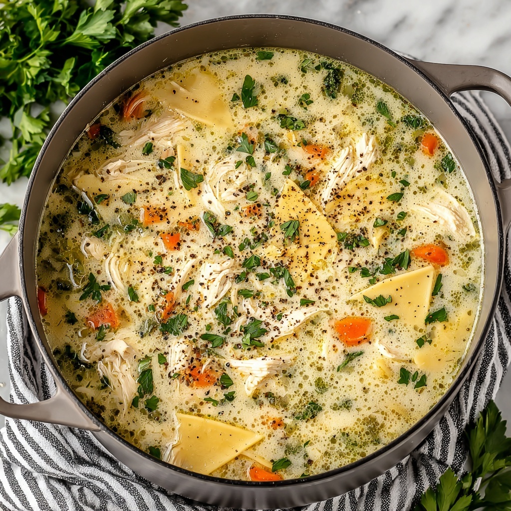 One Pot White Chicken Lasagna Soup Recipe - Recipe Image